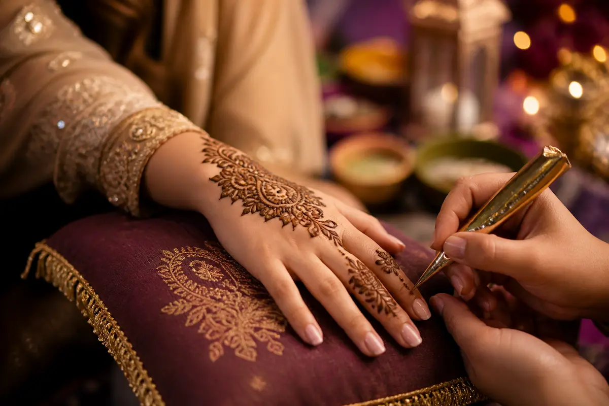henna para eventos en Guadalajara diseño mehndi en mano